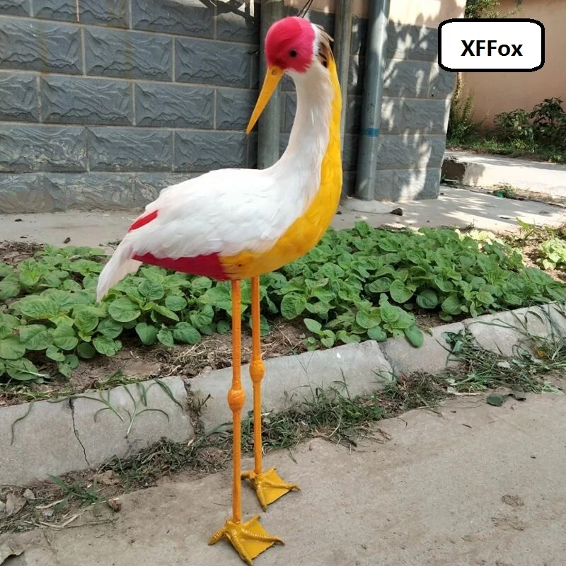 

big simulation Red-crowned crane model foam&furs real life turned rane bird gift about 70cm xf2487