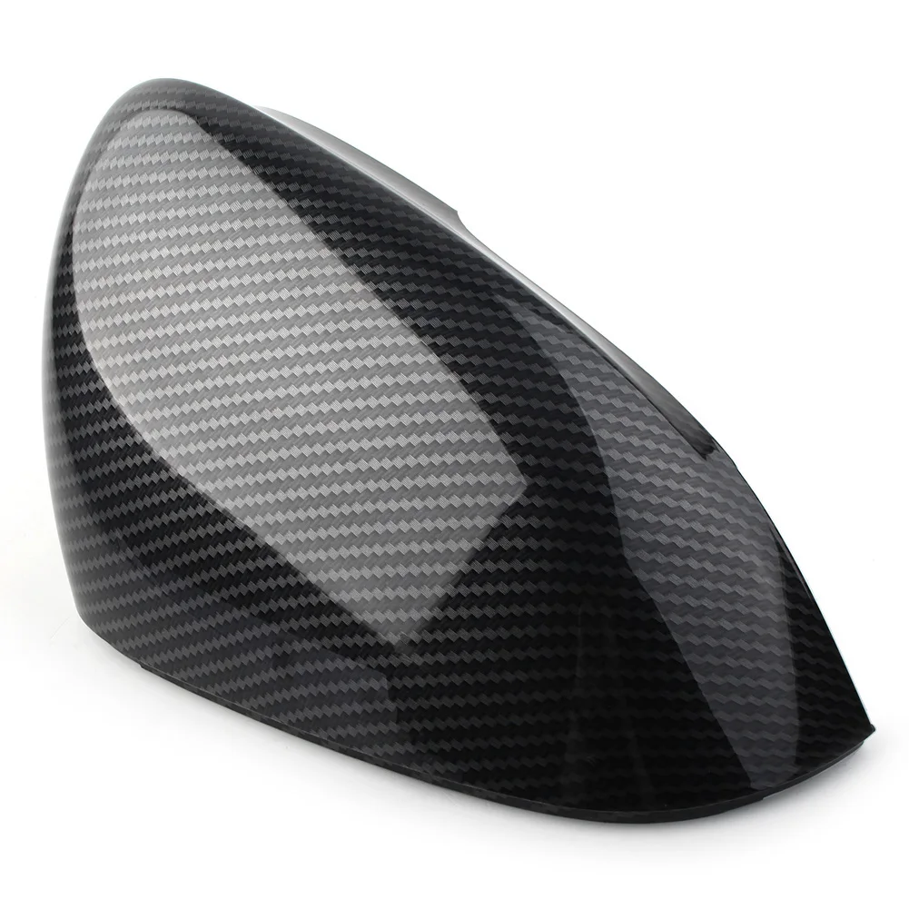 1Pcs Right Side Car Rear Side View Mirror Cover Cap For Jaguar XF XFR XFR-S XJ XJR XK XKR XKR-S XE 2010-2015 Carbon Fiber ABS