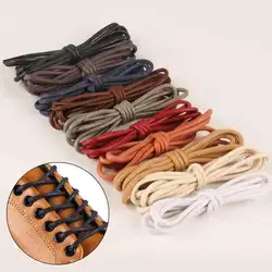 1Pair Waxed Cotton Round Shoe laces Leather Waterproof ShoeLaces Martin Boots Shoelace Sports Shoestring 60/80/100/120/140CM