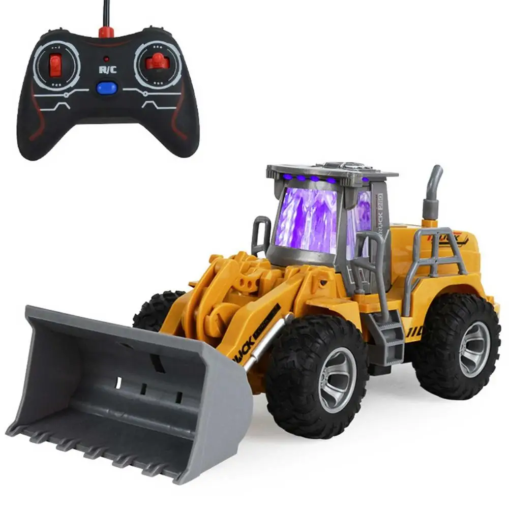 RC Car Excavator Truck Model Remote Control ABS Engineering Vehicle Beach Toys Kids Boys Birthday Christmas Gifts