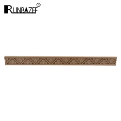 Wood Carving Carved Decal Corner Long Onlay Applique Unpainted Door Furniture Woodcarving Decorative Home Wall Craft Decor