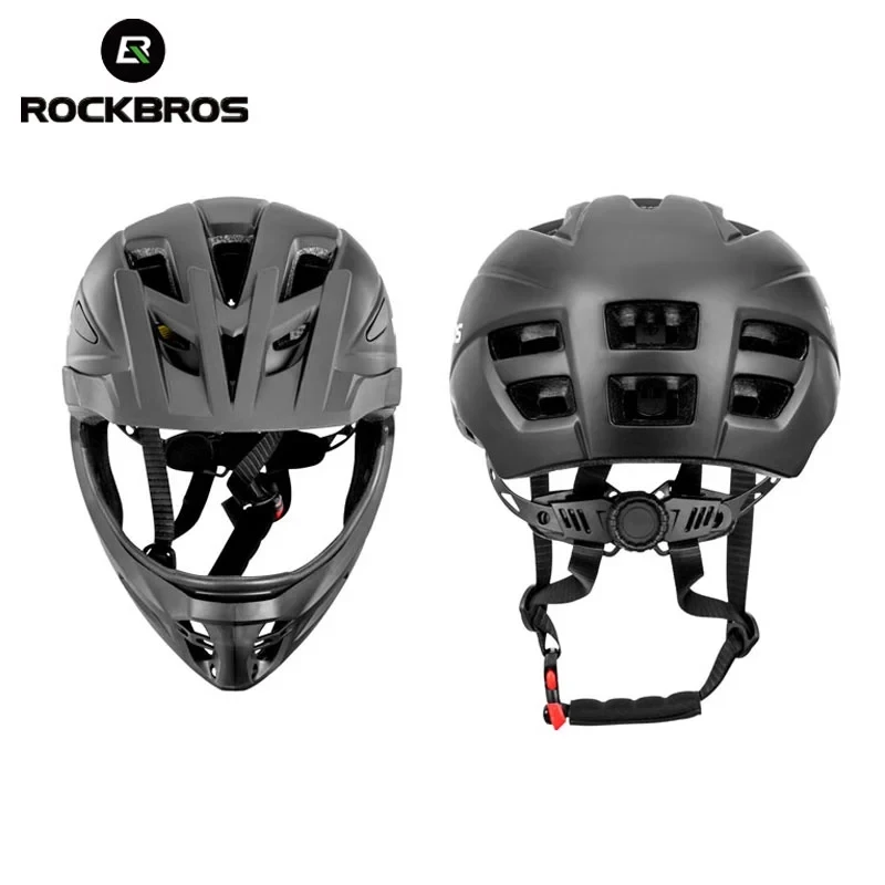 ROCKBROS Kids Cycling Helmet Bike Helmet Full Face Protection Detachable Sports Safety Cap Children Roller Skating Scooter Helme