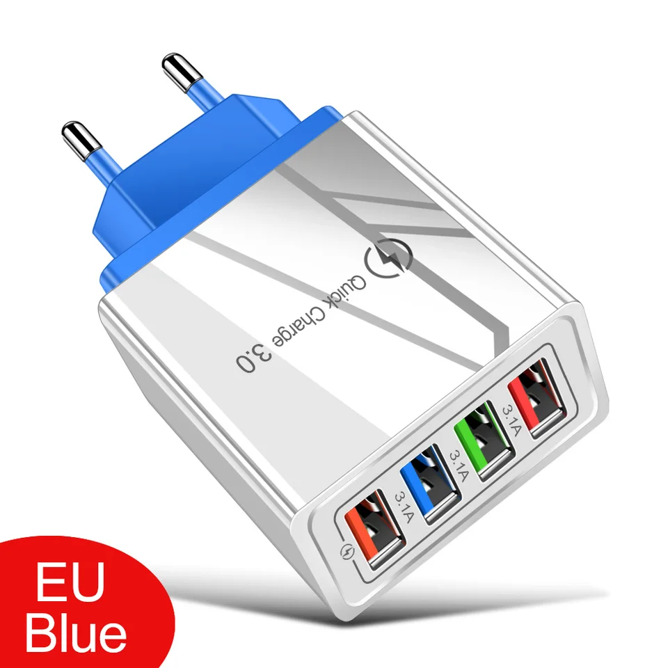 EU/US Plug USB Charger Quick Charge 3.0 For Phone Adapter for iPhone 15 Pro Max Tablet Portable Wall Mobile Charger Fast Charger, image 10