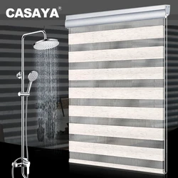 CASAYA Silver dust cover zebra blinds Double layer design day and night roller blinds for customized size
