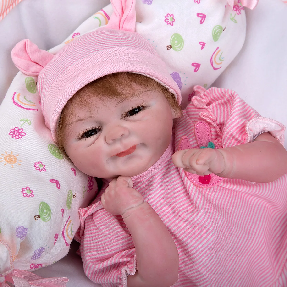 

KEIUMI 17 Inch 42 cm Reborn Babies Girl Dolls Realistic Boneca Reborn Doll Fashion Dress Up Toy For Children Playmate Gifts