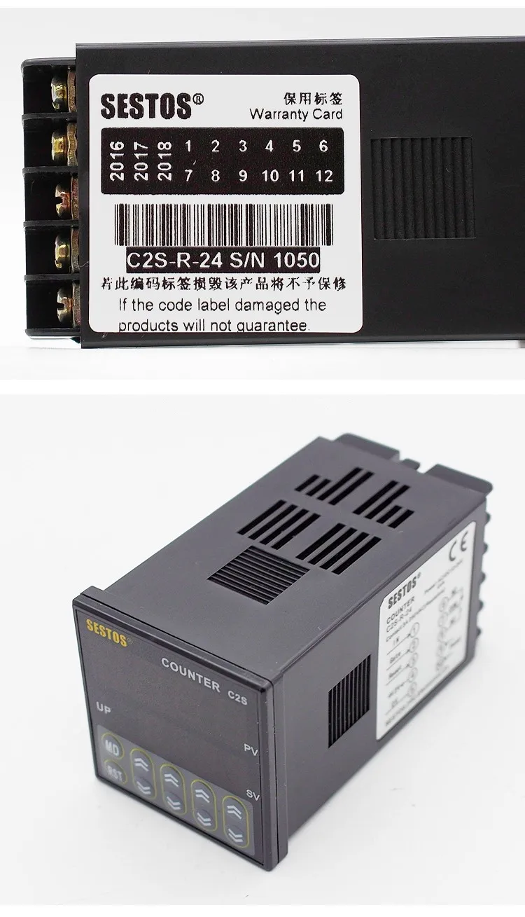Sestos digitale preimpostato scala contatore Tact interruttore registro 12-24V CE C2S-R-24 contatori Hight Qaulity trasporto di goccia