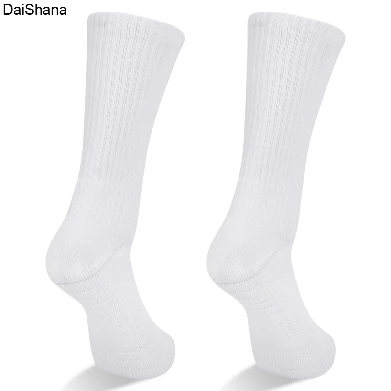 Coussin respirant en coton blanc chaud unisexe, 3 paires/5 paires, chaussettes de sport confortables, cyclisme, course à pied, randonnée, athlétisme, 38-47 EU