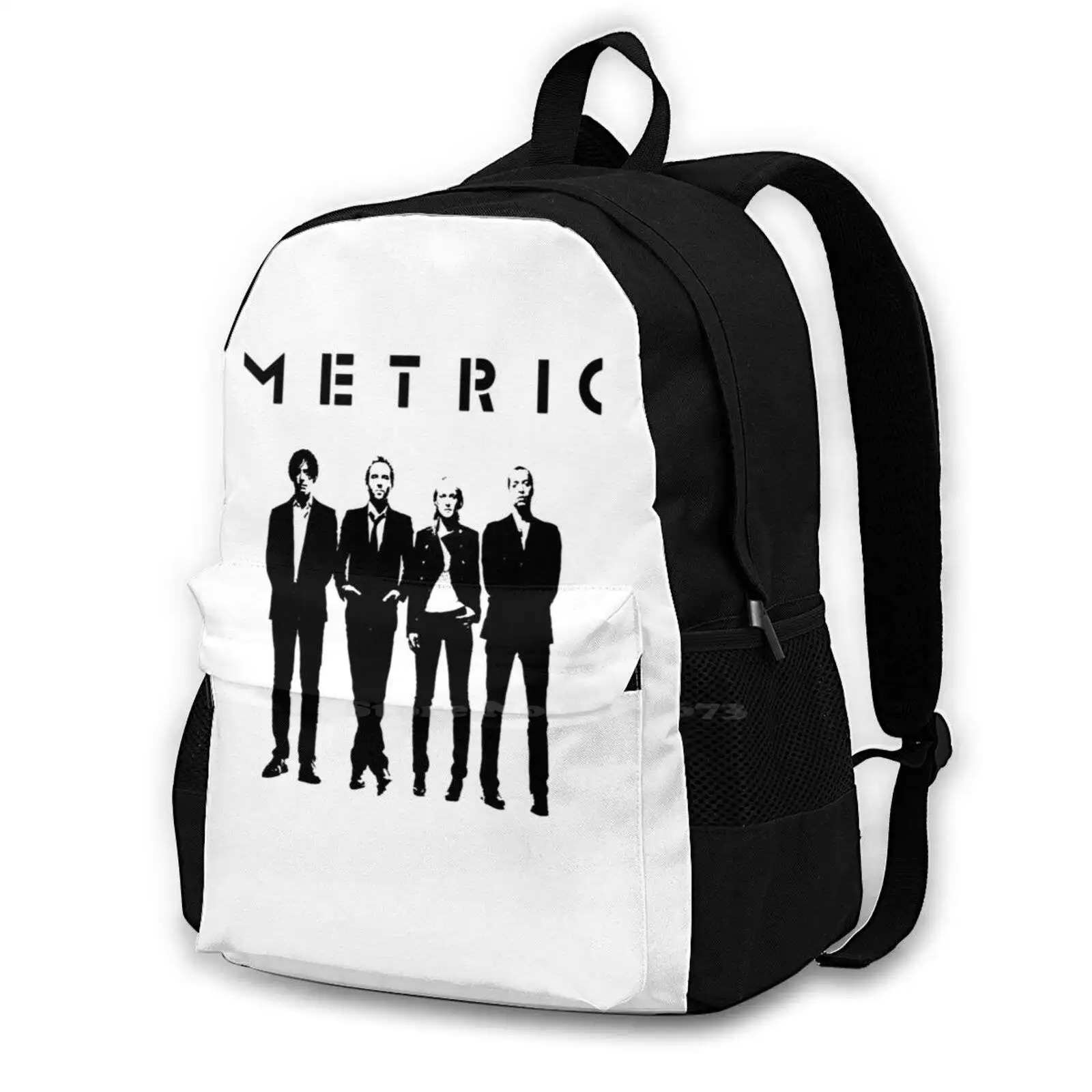 Metric Rock Band Fashion Travel Laptop School Backpack Bag Metric Band Indie New Wave Pop Music Concert Song Emily James Joshua