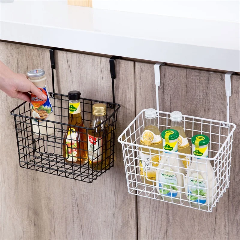 

Kitchen Organizer Sundries Storage Baskets Seasoning Jars Napkin Paper Holder Bathroom Metal Hanging Shelf Cosmetic Storage Box