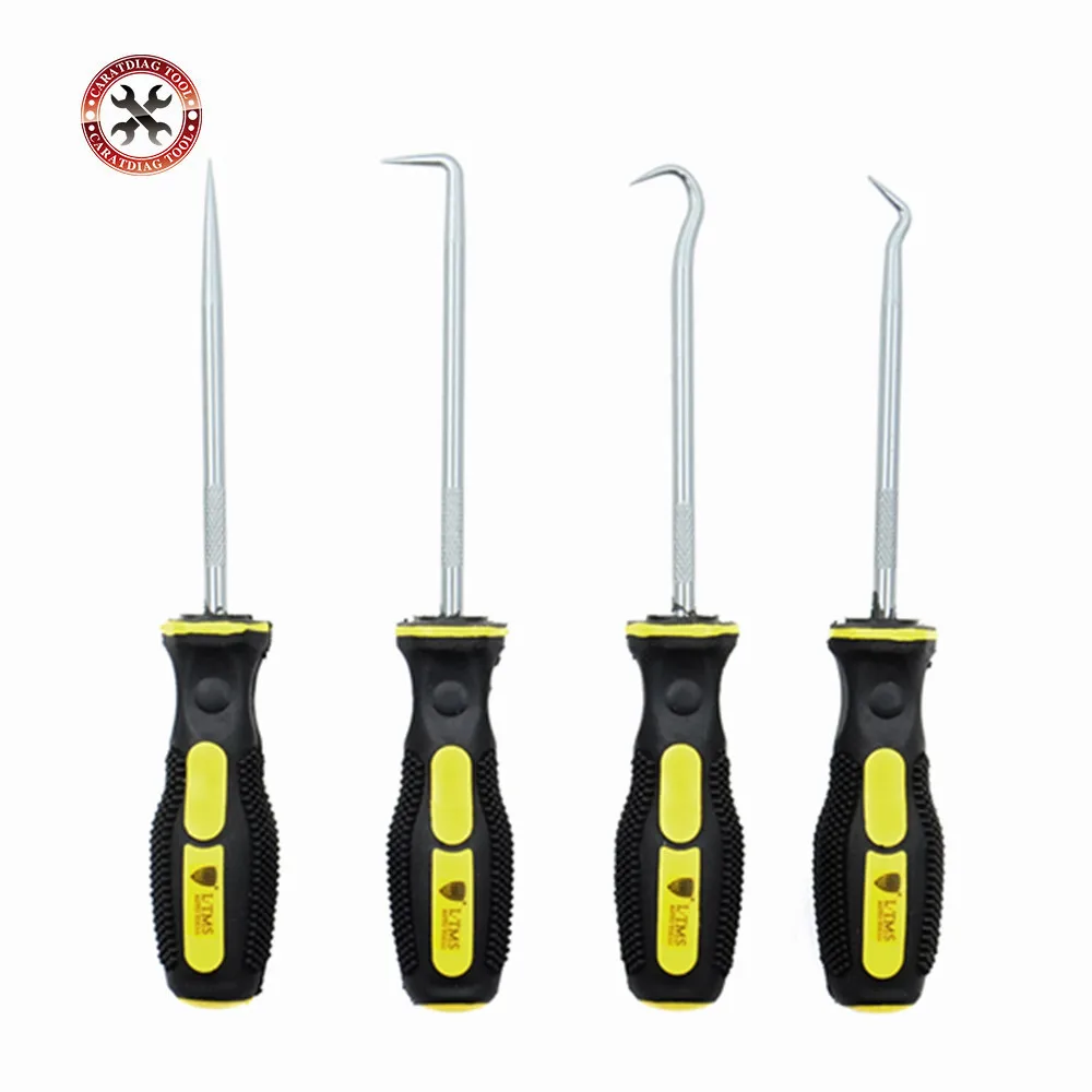 مستقيم/تعويض/90 درجة/O-حلقة هوك اختيار 4 قطعة/المجموعة اضافية طويلة هوك و اختيار سيارة السيارات مجموعة ختم مزيل الحرفية هواية أداة #1