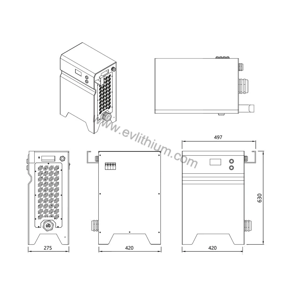 Intelligent high frequency charger High Quality 9KW 24V/48V/80V/120V Forklift Battery Charger