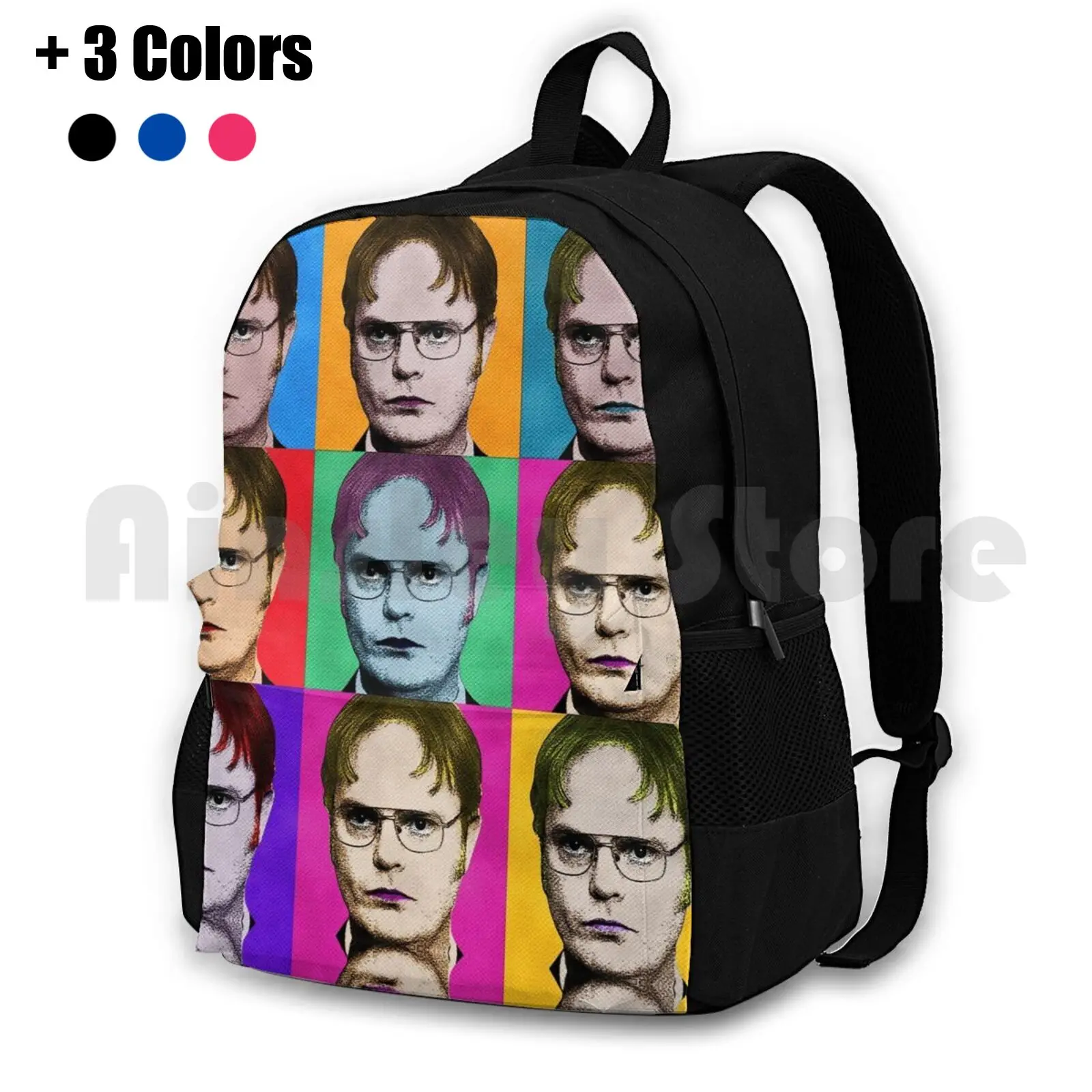 Dwight Schrute Diptych Outdoor Hiking Backpack Waterproof Camping Travel Dwight Schrute The Office Office Sitcom The Office Us