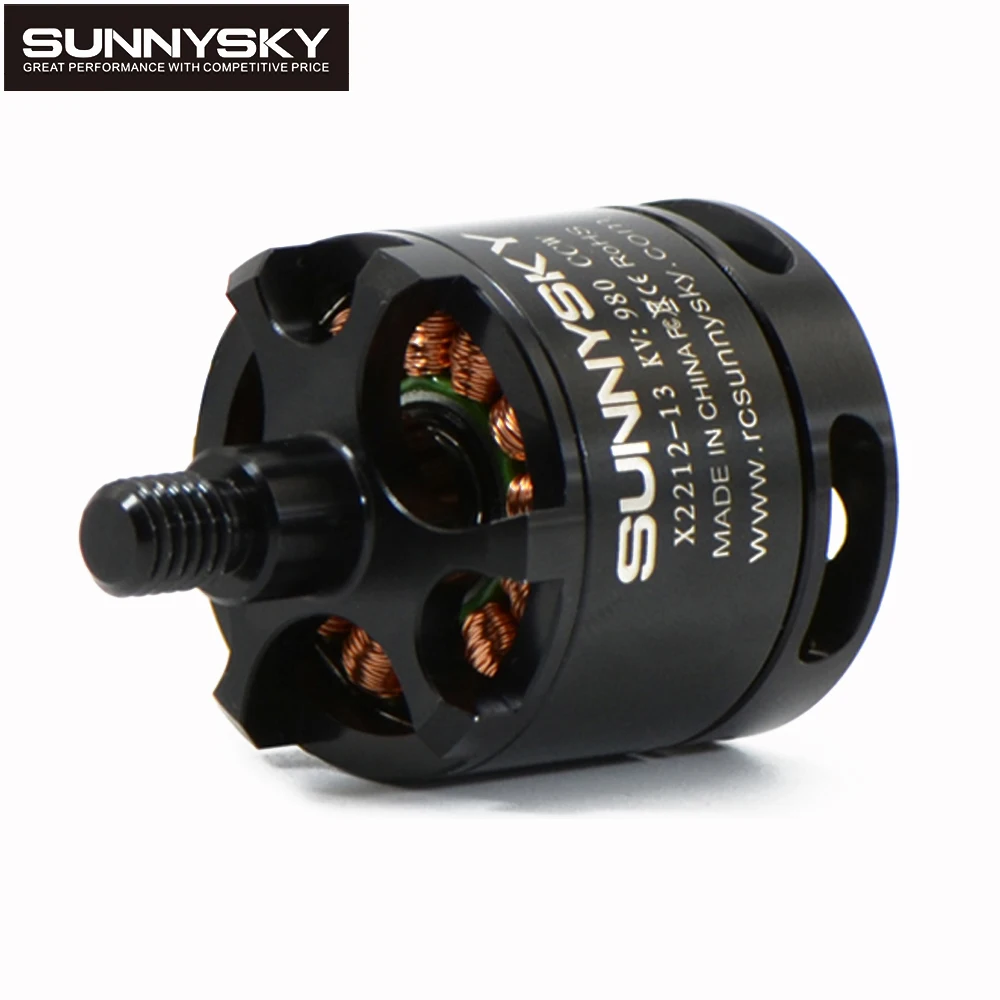 Sunnysky-Motor sem escova para aeronaves RC Multi-rotor, Brinquedos Acrobáticos Quadcopter, CW CCW, Eixo Longo, X2212, 980KV, 3-4S, 412W