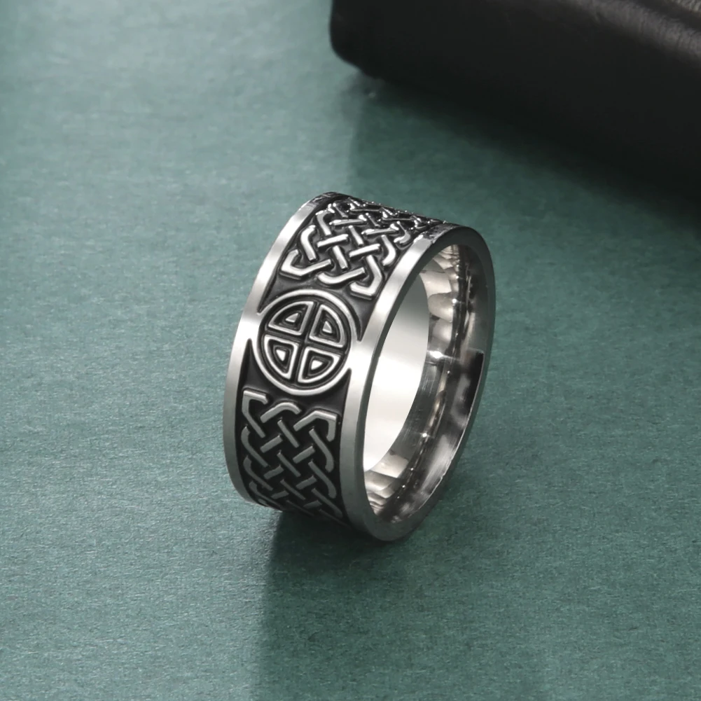 My Shape Anello in acciaio inossidabile per uomo donna Nordic Viking celtic nodo anelli di barretta gioielli Vintage anello da uomo bague femme