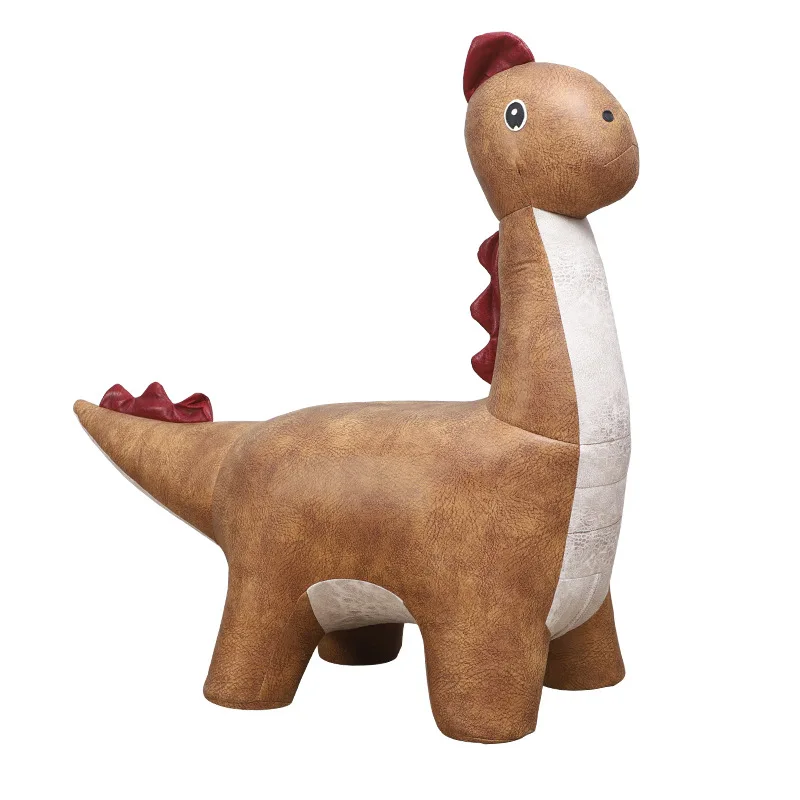 2021 neue Netto Rote Dinosaurier Hocker Cartoon Stil Sitz Tier Wohnzimmer Hocker Kinder & Sofa Hocker Fawn Schuh Hocker