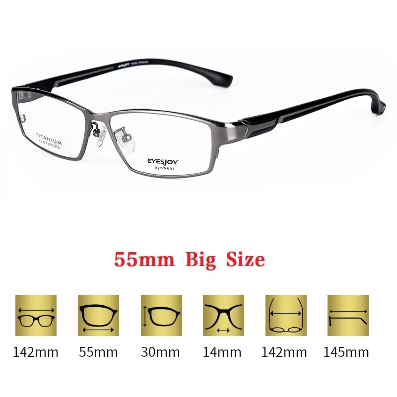 Vazrobe Titanium Eyeglasses Frame Men Reading Glasses Male Anti Blue Light Brand Spectacles for Prescription Diopter 0 +150 200
