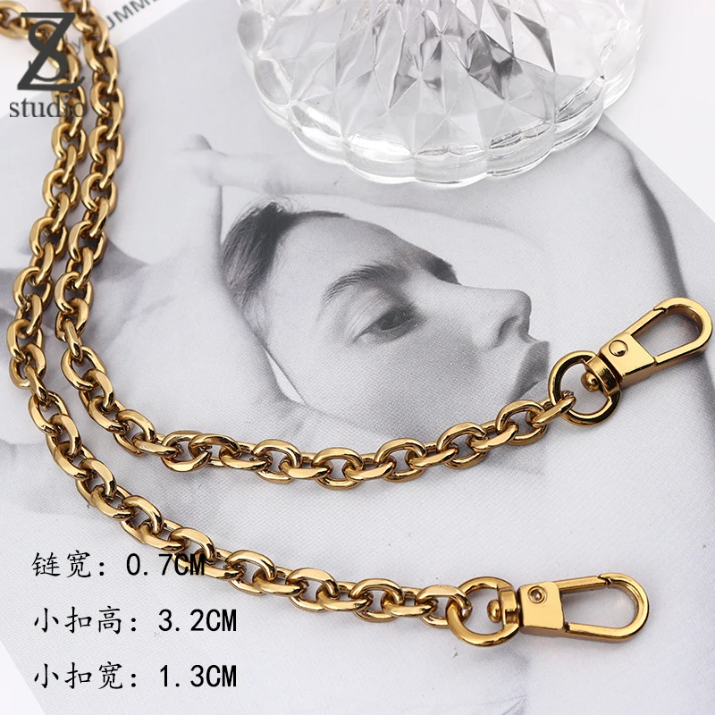 Luxury Bag Strap Small Size Original Old Gold O-Shaped Chain Bag Chain Replacement Shoulder Strap