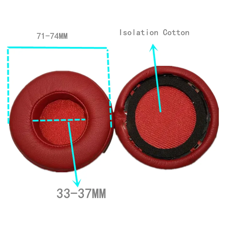 Replacement Ear Pads for Monster B MIXR Headphones Earpads, Headset Ear Cushion Repair Parts White Black Red