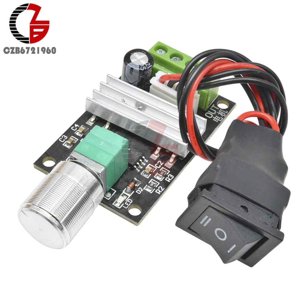 DC 12V 24V Voltage Regulator 3A 80W 1203BB DC Motor Speed Controller Adjustable PWM Speed Regulator Reversible 6V-28V