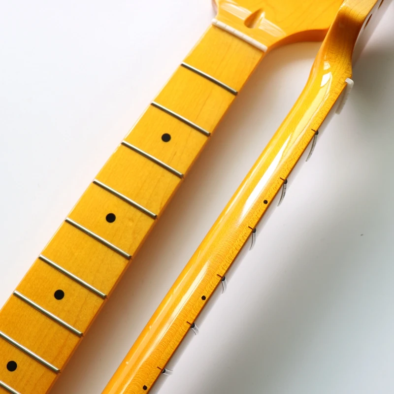 21 22 Bünde Ahorn E-Gitarrenhals Griffbrett Gitarrenteile Saiten Gitarre Musikinstrumente Zubehör – Detail 3