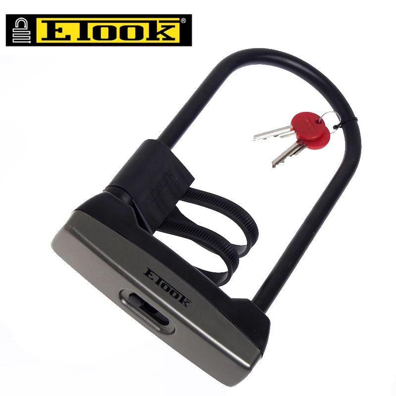 ETOOK Alloy Steel Bicycle U Lock Safety Anti-theft Heavy Duty Portable Fixing MTB Road Bike Motorcycle Scooter Universal  Lock