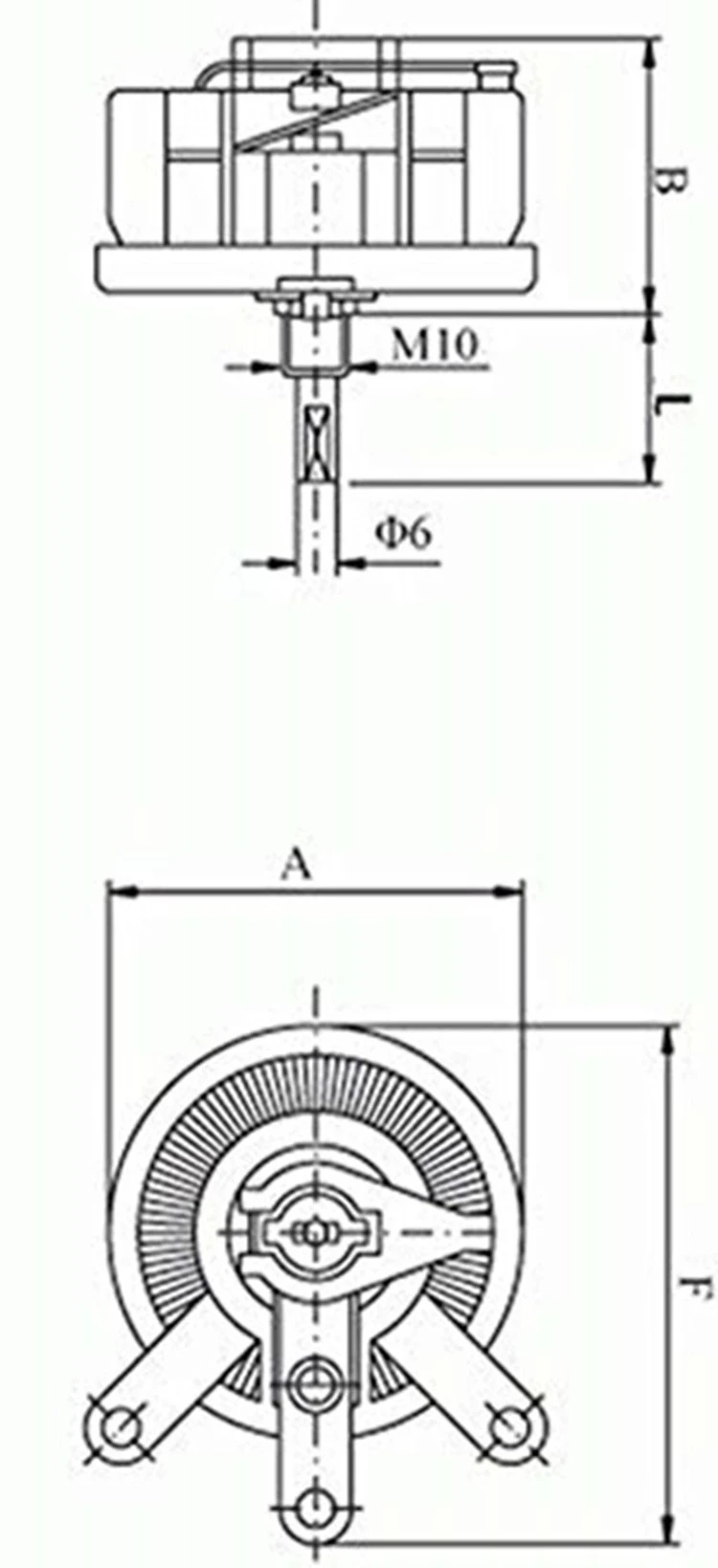 100 Watt 30 Ohm Magas légnyomású levegő áram wirewound potenciométer, Ragozható widerstand, rheostat, 100 watt.