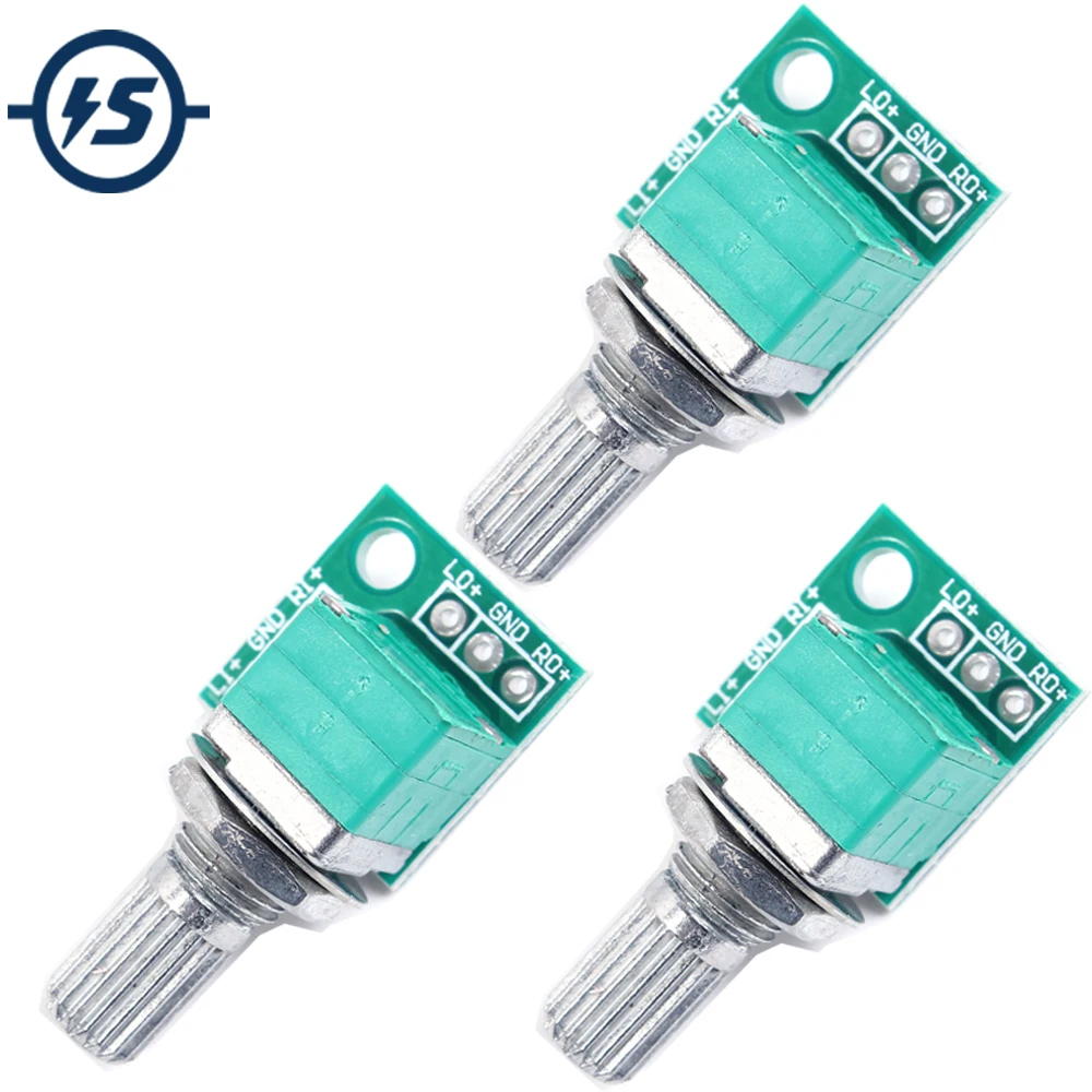 3Pcs Volume Control Potentiometer 50K Audio Accessories Dual Connection Potansiyometre Volume Adjuster Adjusting Equipment