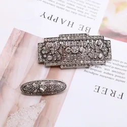 Geometric Brooches Crystal Rhinestone Retro Fashion Statement Vintage Temperament Female Sweater Scarf Party Decoration