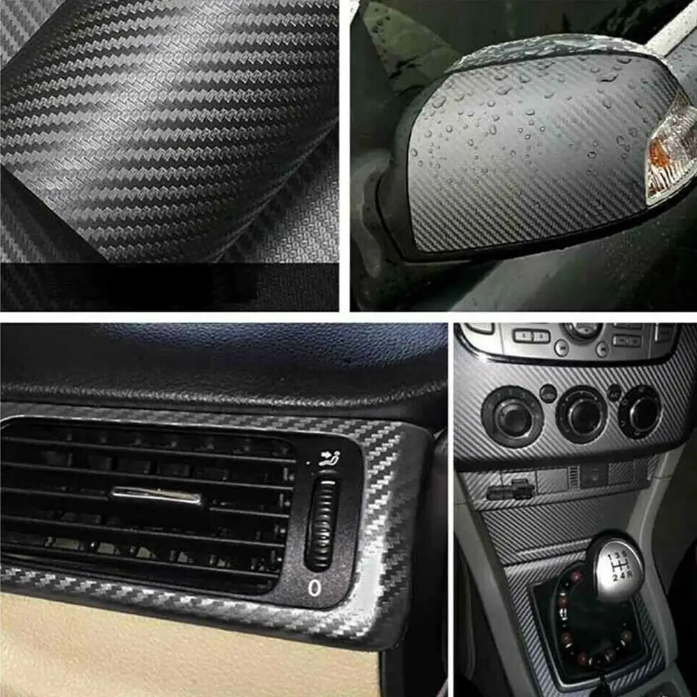 Matte Carbon Fiber Stickers For BMW X5 E70 X6 E71 Car-Styling Car Interior Center Console Color Change Molding Sticker Decals