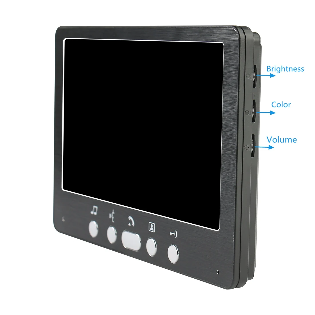 SYSD Video Intercom Apartments Doorbell 7 Inch Blace Screen Wired Multi Unit Access RFID System 1 Camera 12 Monitor