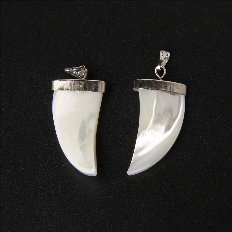 Natural Stone Mother Of Pearl Shell Charms Pendants For Jewelry Making DIY Unisex Men Women Necklace Earrings Size 30X15mm