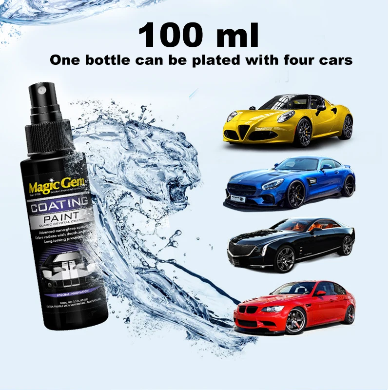 Car Ceramic Coating Liquid Glass Nano Crystal Quartz Spray Plating Liquid Hardness Car Polish Super Hydrophobic Paint Care