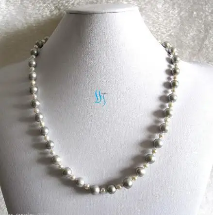 

Favorite Pearl Necklace Natural White Gray Color 4-10mm Freshwater Pearl Fine Jewelry Strands Necklace Smart Women Gift