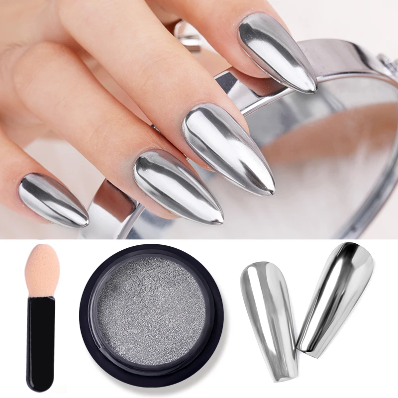 1Box Nail Metal Glitter Powder Metallic Colorful Dust Metal Effect Nail Glitter Gold Nail Art UV Gel Polish Flakes Dust