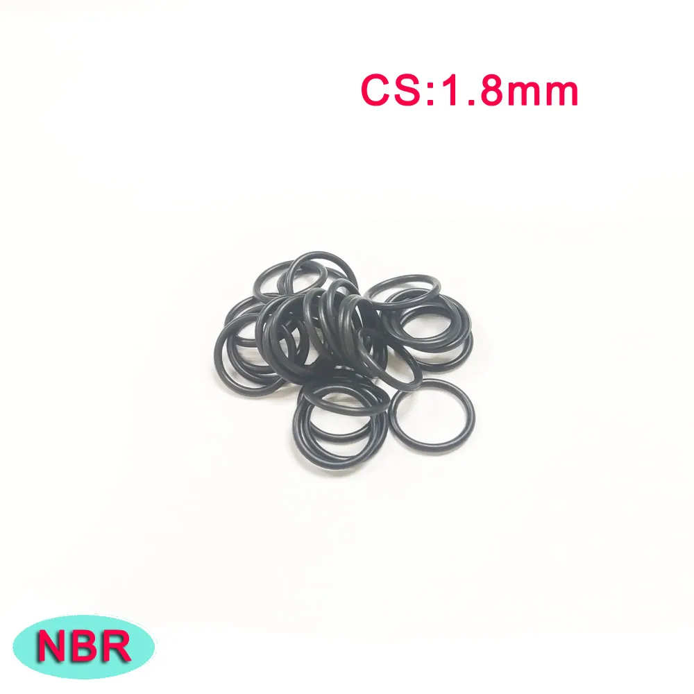 10PCS NBR Seal Rings Thickness/CS 1.8mm Strip Nitrile Butadiene Rubber O-Ring Gasket Replacement Washer Oil Resistance  Auto