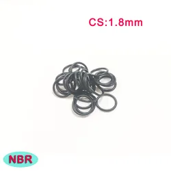 10PCS NBR Seal Rings Thickness/CS 1.8mm Strip Nitrile Butadiene Rubber O-Ring Gasket Replacement Washer Oil Resistance Auto