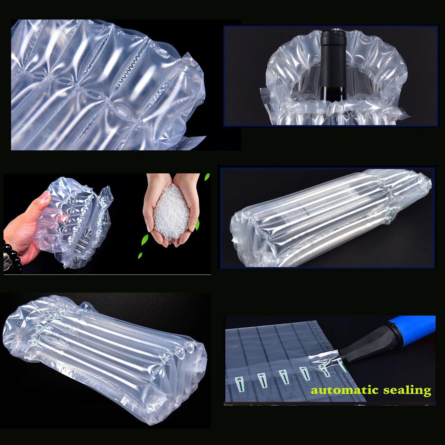 Inflatable Air Buffer Filler PE Bubble Packaging Bump Filling Air Column Protective Wrap Bag Anti-pressure Shock Mail Pocket