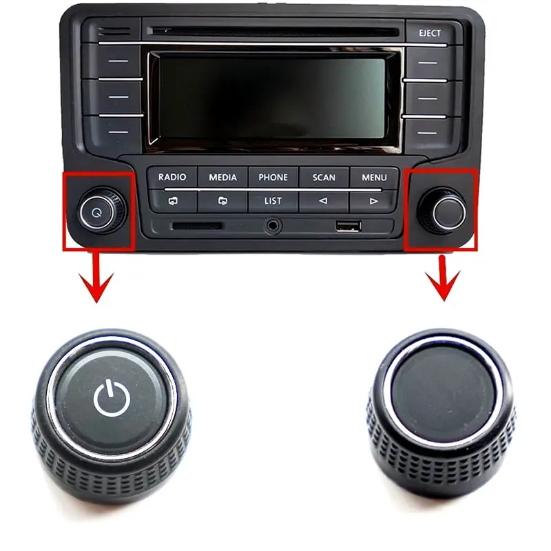 1pc for Volkswagen New Jetta cd Touran New Bora LaVida Radio Button Switch Car Volume Switch CD Player Knob