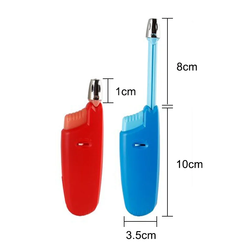 Mini briquet de cuisine réglable, gaz butane, torche en plastique, allume-bougie, barbecue, quotidien, extérieur, 11-18cm