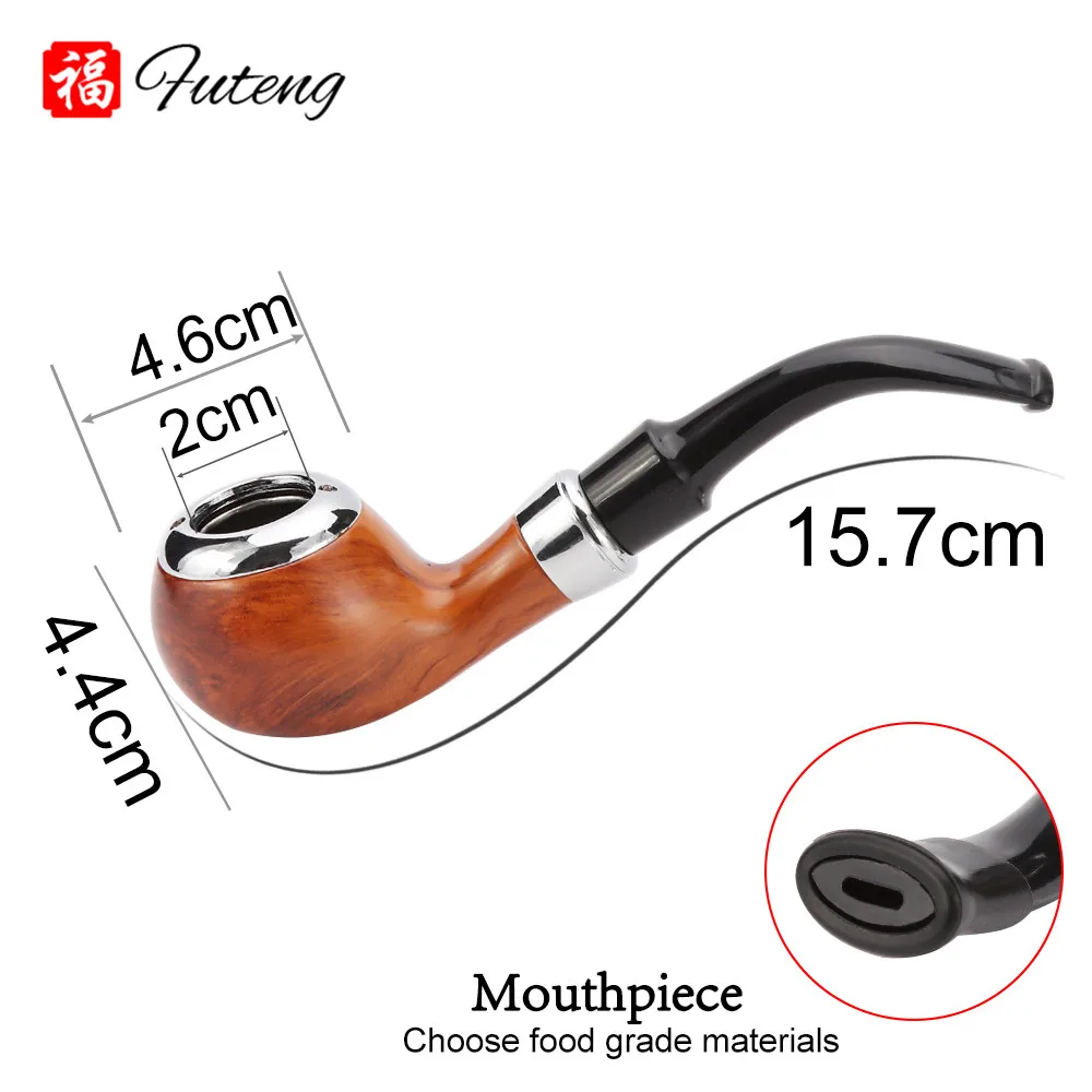 Good Quality 1 Set Resin Tobacco Pipe Set Wooden Tobacco Pipe Smoking Accessories Herb Chimney Filter Cleaning Best Box Gift