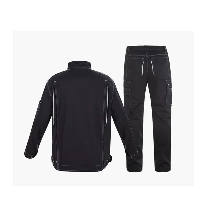 Welding Suit with Multi Pockets Anti-Scalding Work Clothing Durable Uniforms Men Women Electric Factory Repairman Workshop