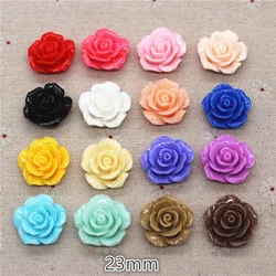 20pcs 23mm Resin Flowers Flat Back Cabochon DIY Jewelry/ Craft Decoration(No hole)
