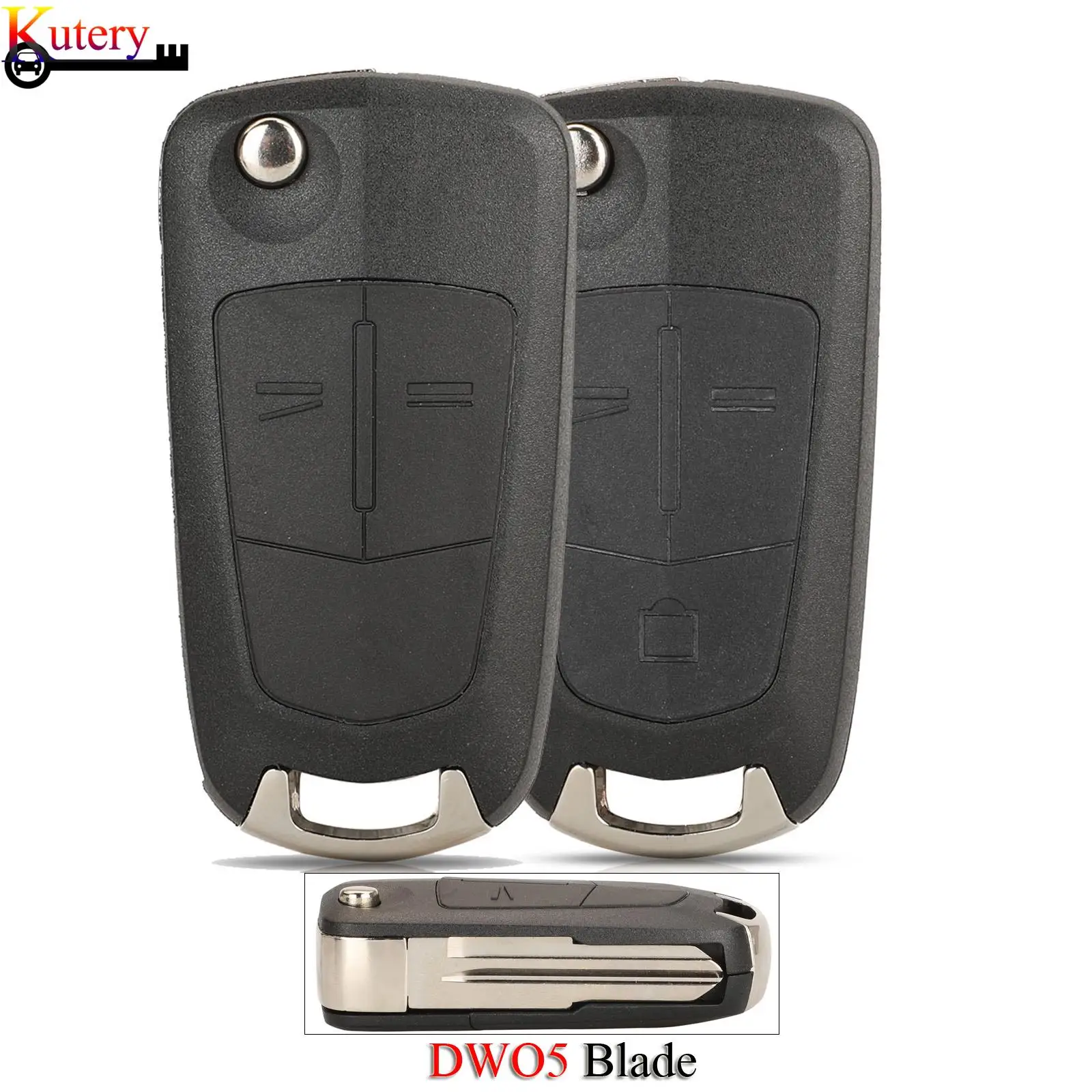 jingyuqin Folding Remote Car Key Shell For Chevrolet Captiva For Opel Antara 2/3Buttons With DWO5 Blade Cover Case Replacement