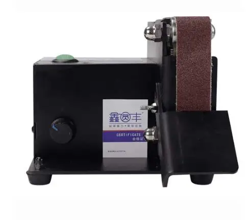 180w Mini levigatrice a nastro elettrica lucidatura fai-da-te levigatrice a nastro strumento di levigatura affilacoltelli velocità regolabile 13000 giri/min