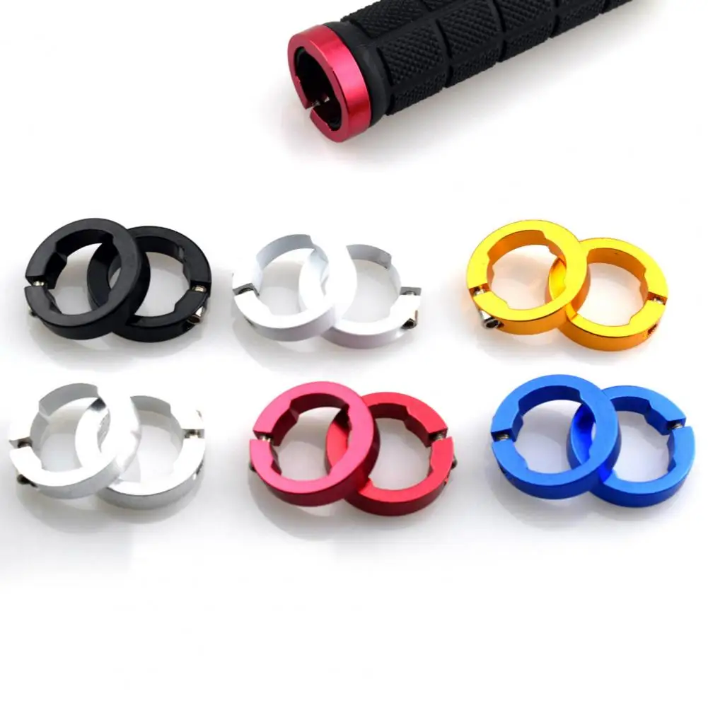 35% Discounts Hot! 2Pcs Bicycle Grip Rings Fashion Appearance Replacement Aluminum Alloy Decoration Handlebar Locking Rings Bike