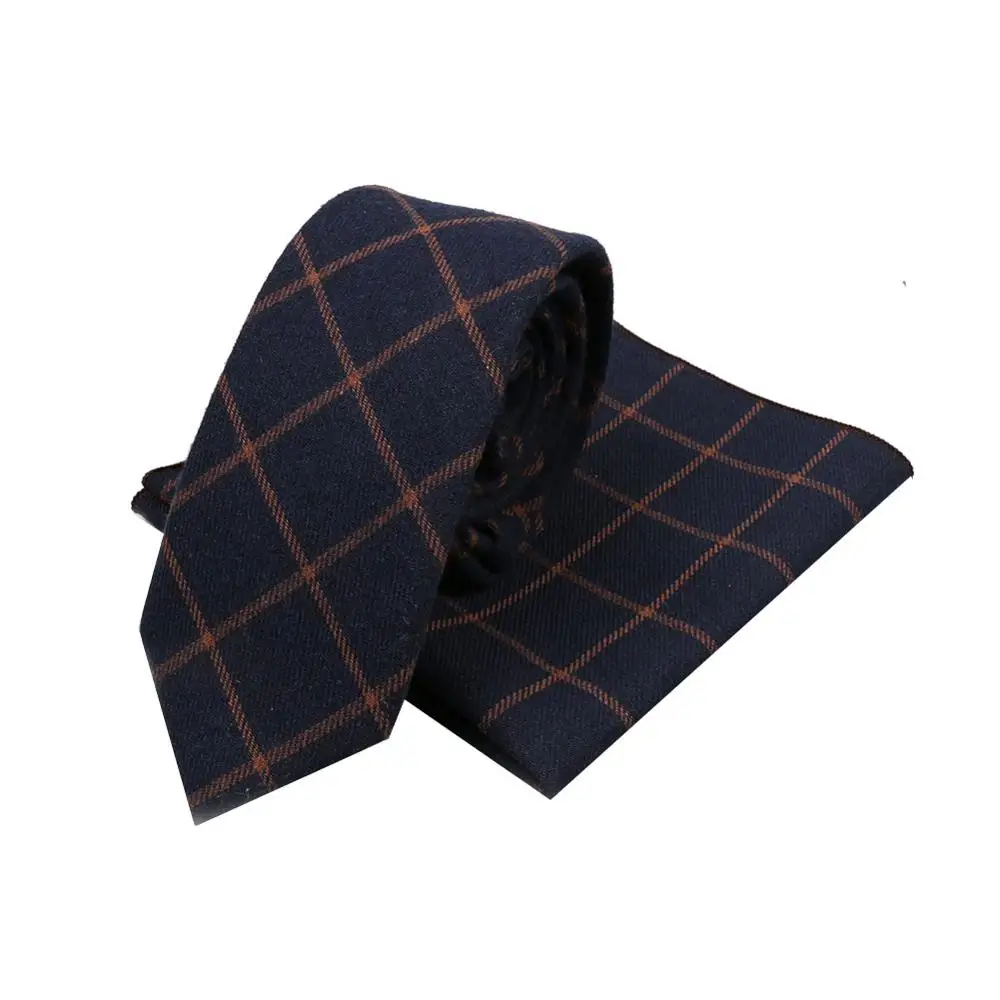 WOOL Neck Ties for Men Plaid Pocket square Handkerchief Handkerchiefs Men cotton 2020 Fashion accessories