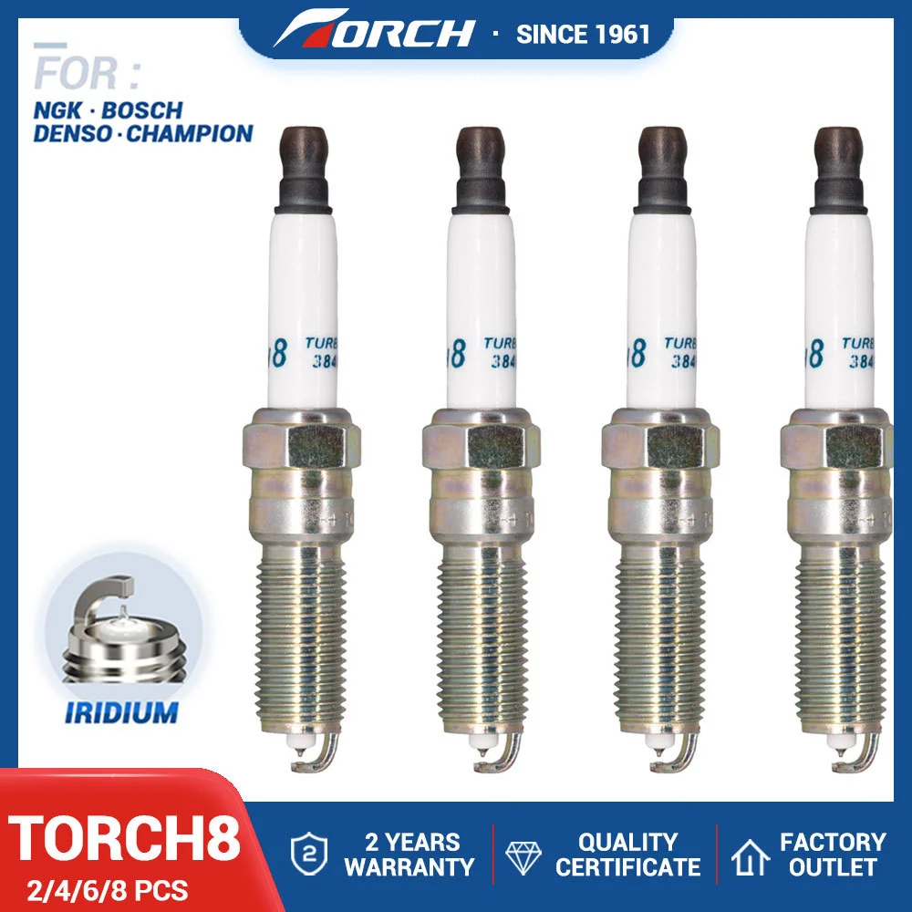 

1-8PCS Iridium Platinum Spark Plugs TORCH8 YH8RTIP Replace for 91970 ILNAR8B7G GM 41-156 12683541 12686362 10427930 55490097