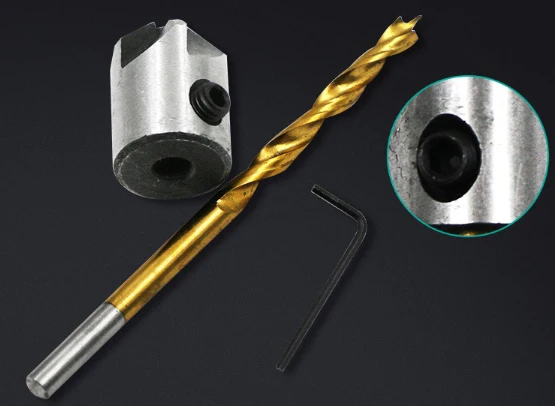 Titanium plated 4pcs/7pcs Useful HSS Woodworking Countersink Drill Bit Set Drill Press Set Chamfer Reamer Woodworking Tools
