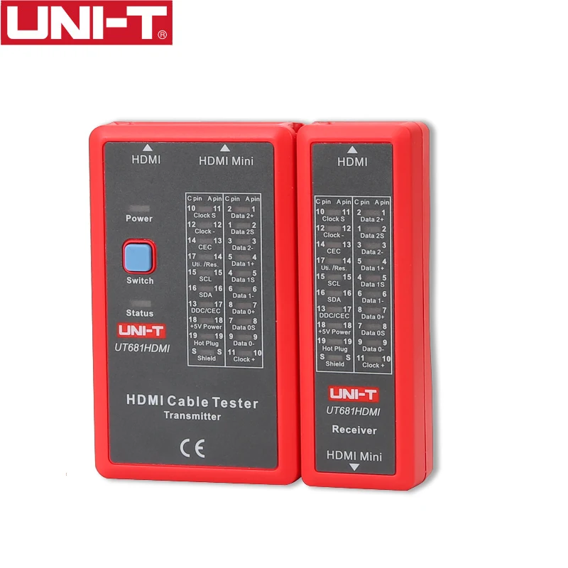 UNI-T UT681HDMI Quickly check whether the Ethernet/Phone/BNC/HDMI cable is conductive, short-circuited, crossed or open