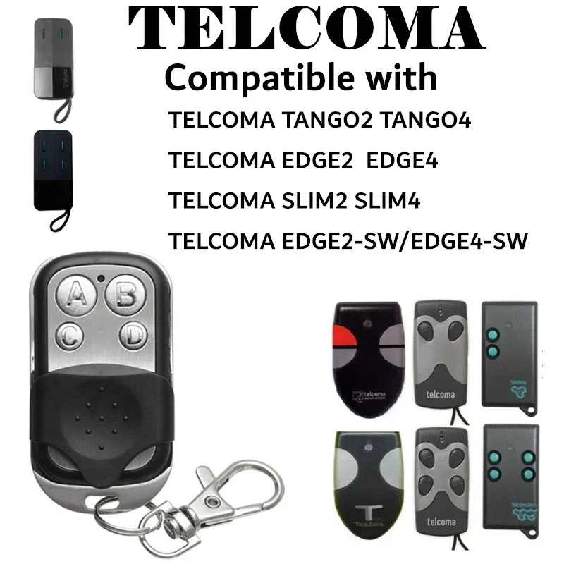 TELCOMA EDGE 2 Remote Control, CLONE Transmitter 433,92Mhz,TELCOMA EDGE 2 Gate Garage Door Opener Garage Command Remote Garage